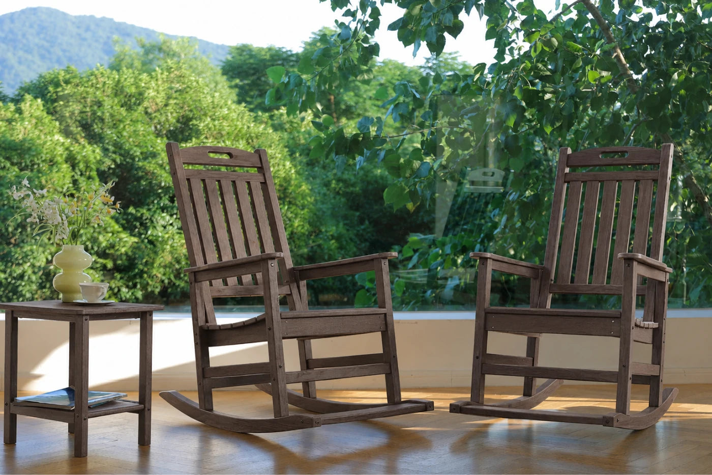 HDPE Rocking Chair with Footboard