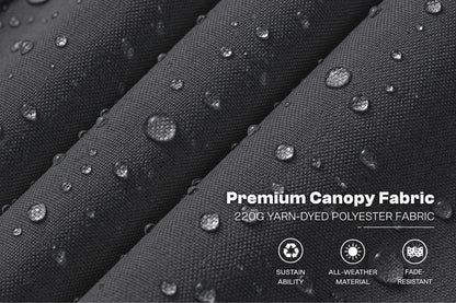 Double-Sided Patio Umbrella with Base & RGB LED Lights