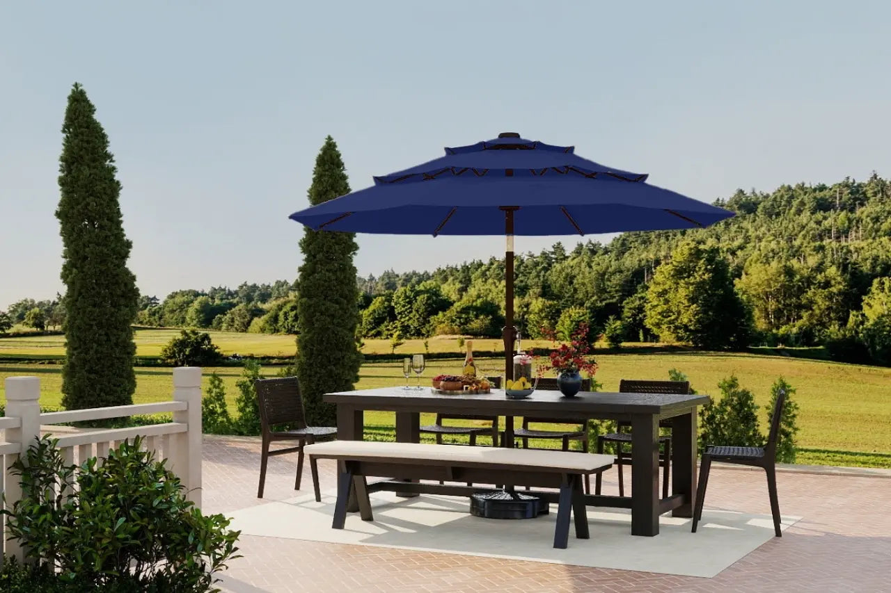 Fiberglass 3-Tier Patio Umbrella