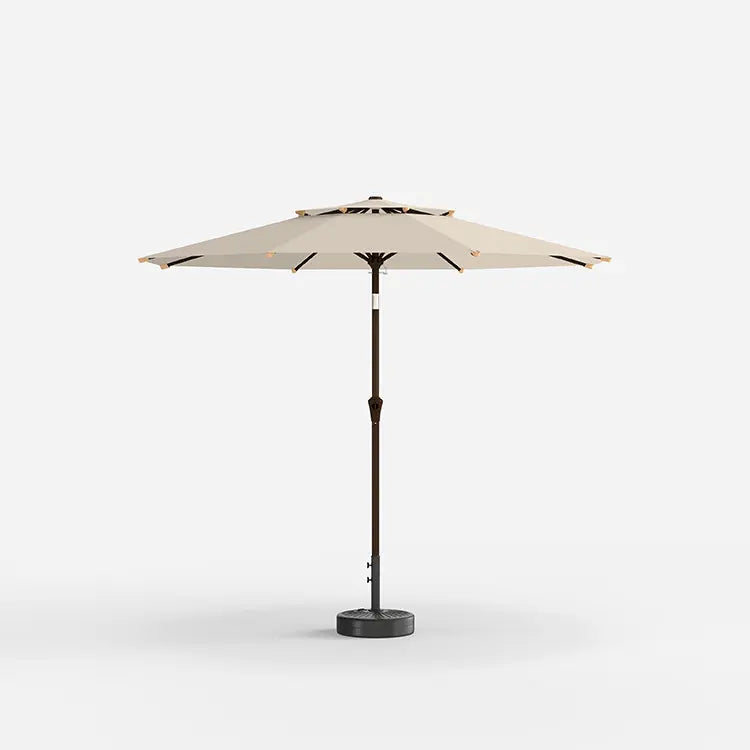 Double Top Patio Umbrella - Push Button Tilt