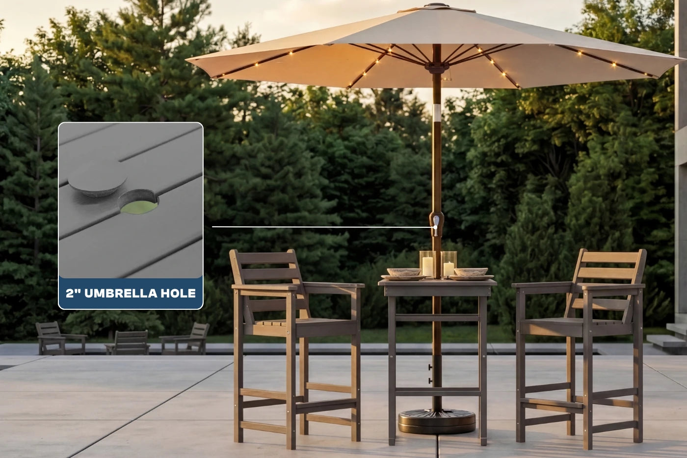 Adirondack Bar Set