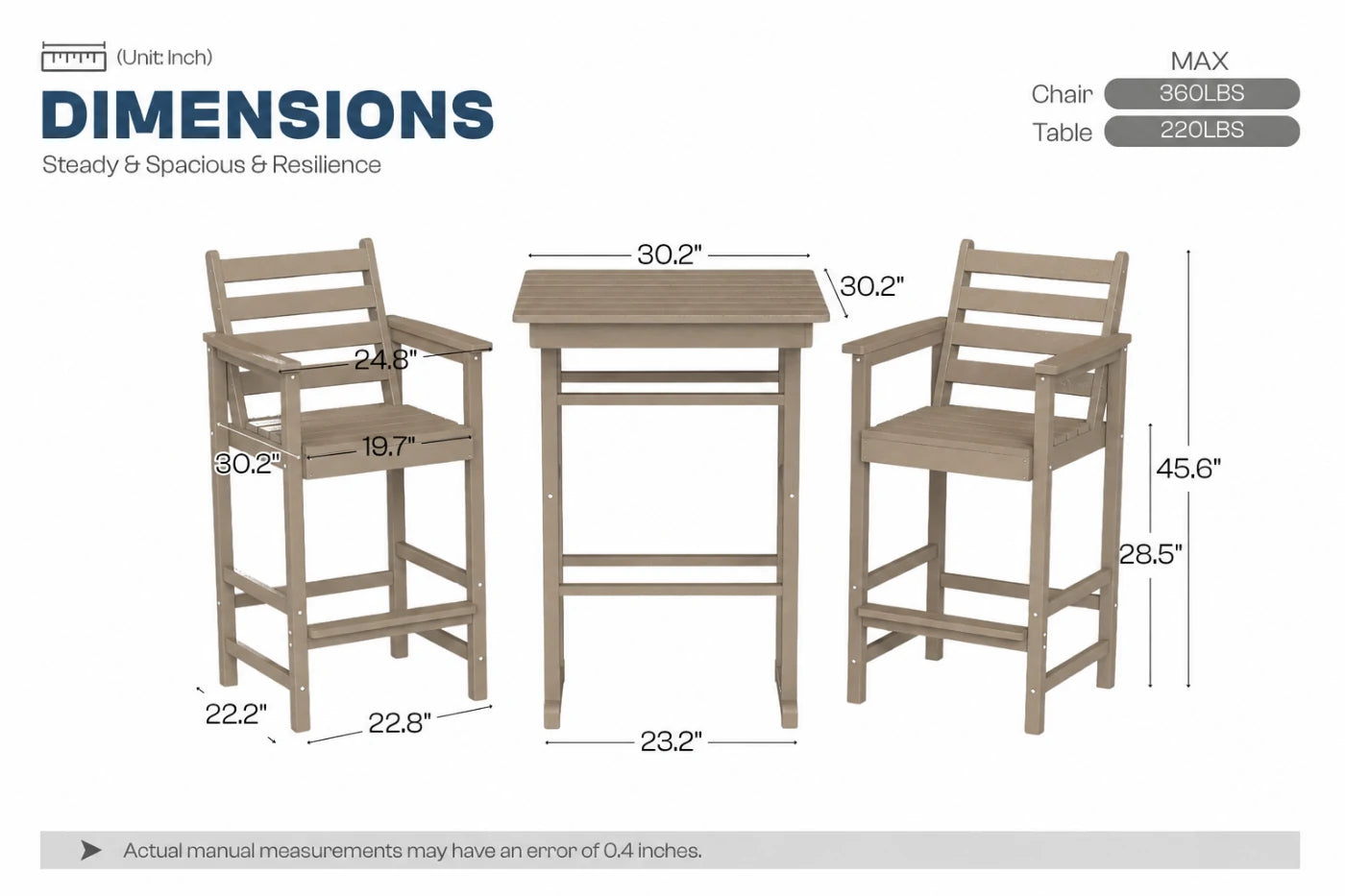 Adirondack Bar Set