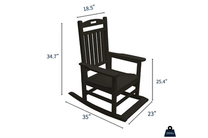 HDPE Rocking Chair with Footboard
