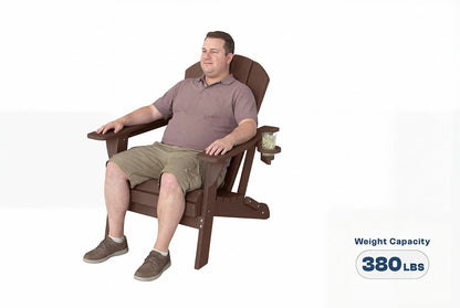 Man sitting in a recliner chair with a weight capacity label on a white background
