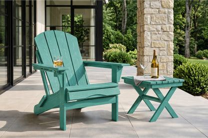 HDPE Reclining Adirondack Chair with Footrest