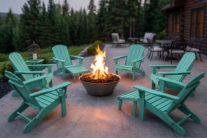 HDPE Reclining Adirondack Chair with Footrest