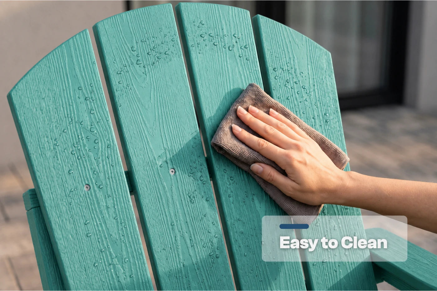 HDPE Reclining Adirondack Chair with Footrest