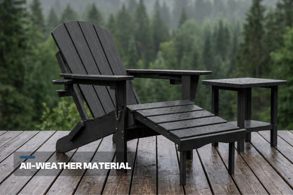 HDPE Reclining Adirondack Chair with Footrest