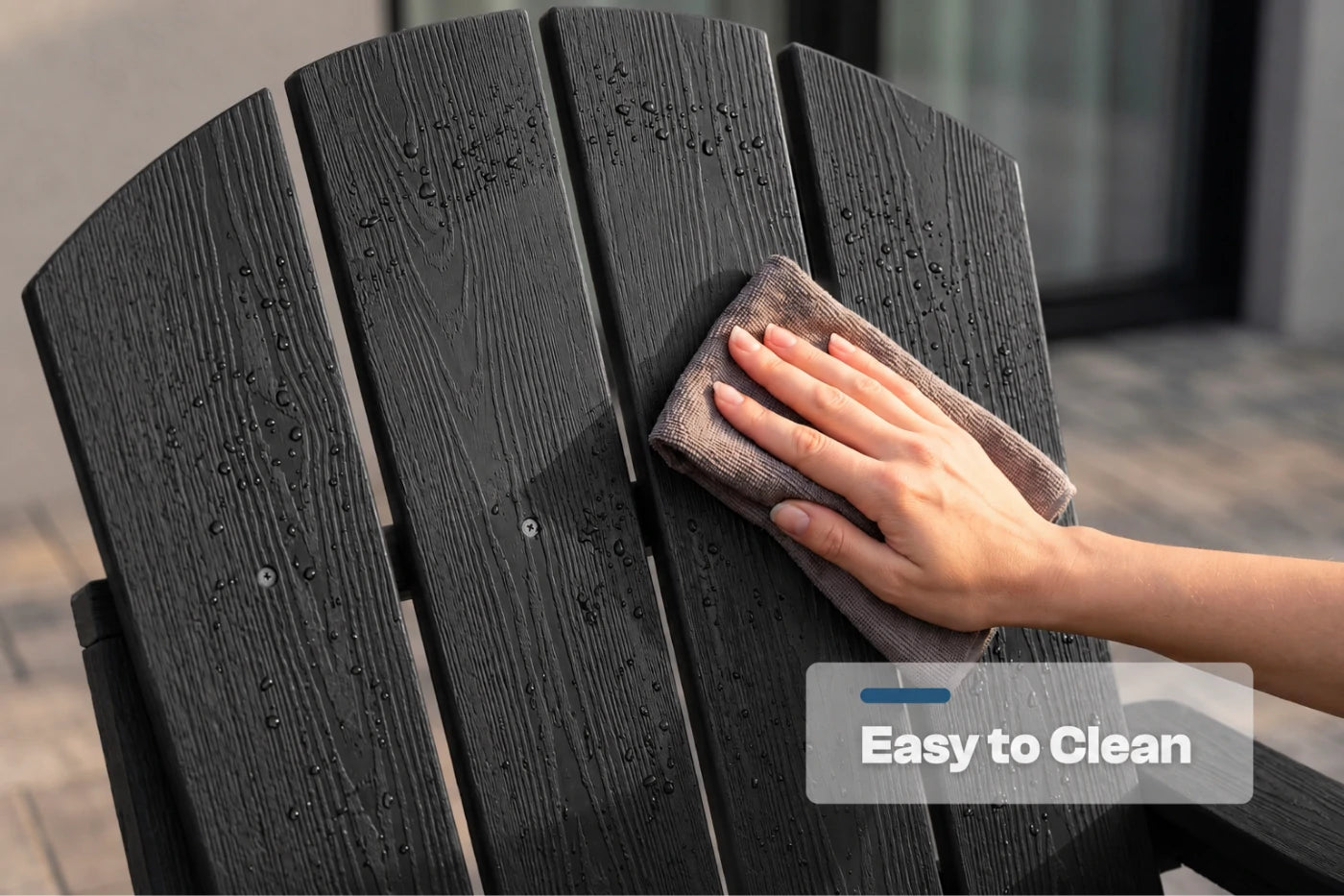 HDPE Reclining Adirondack Chair with Footrest