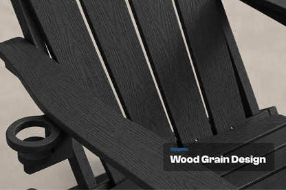HDPE Reclining Adirondack Chair with Footrest