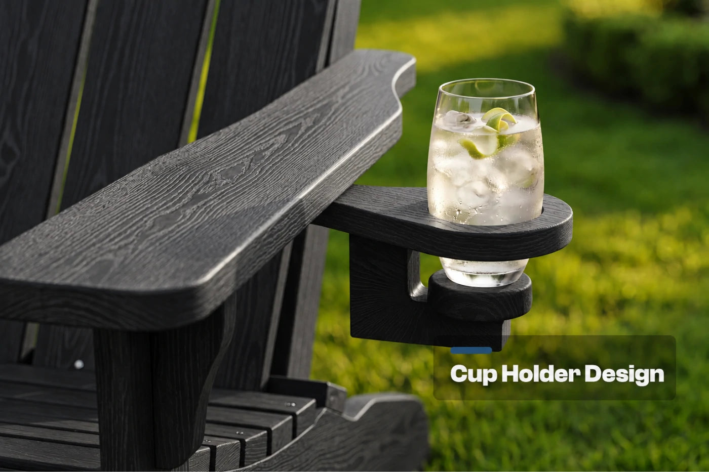 HDPE Reclining Adirondack Chair with Footrest
