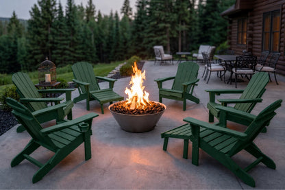 HDPE Reclining Adirondack Chair with Footrest