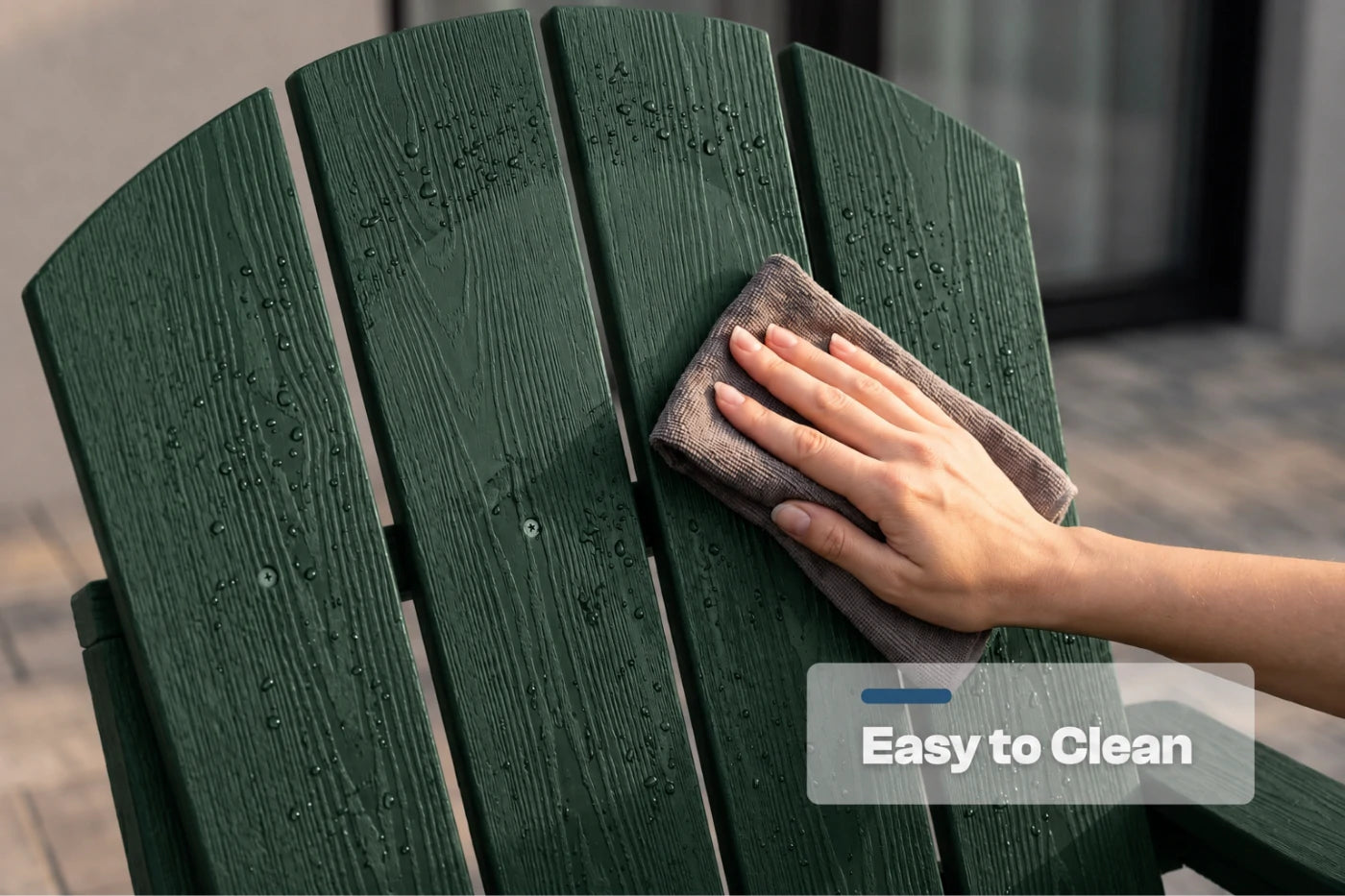 HDPE Reclining Adirondack Chair with Footrest