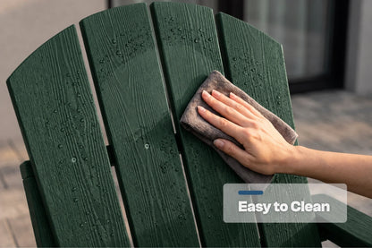 HDPE Reclining Adirondack Chair with Footrest