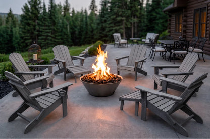 HDPE Reclining Adirondack Chair with Footrest