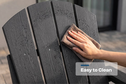 HDPE Reclining Adirondack Chair with Footrest
