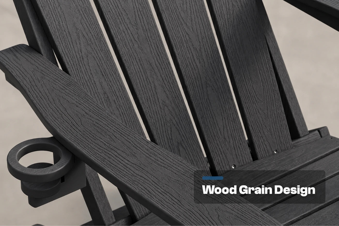 HDPE Reclining Adirondack Chair with Footrest