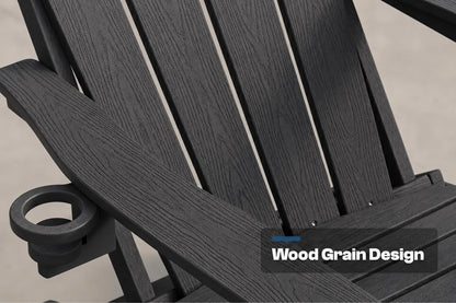 HDPE Reclining Adirondack Chair with Footrest