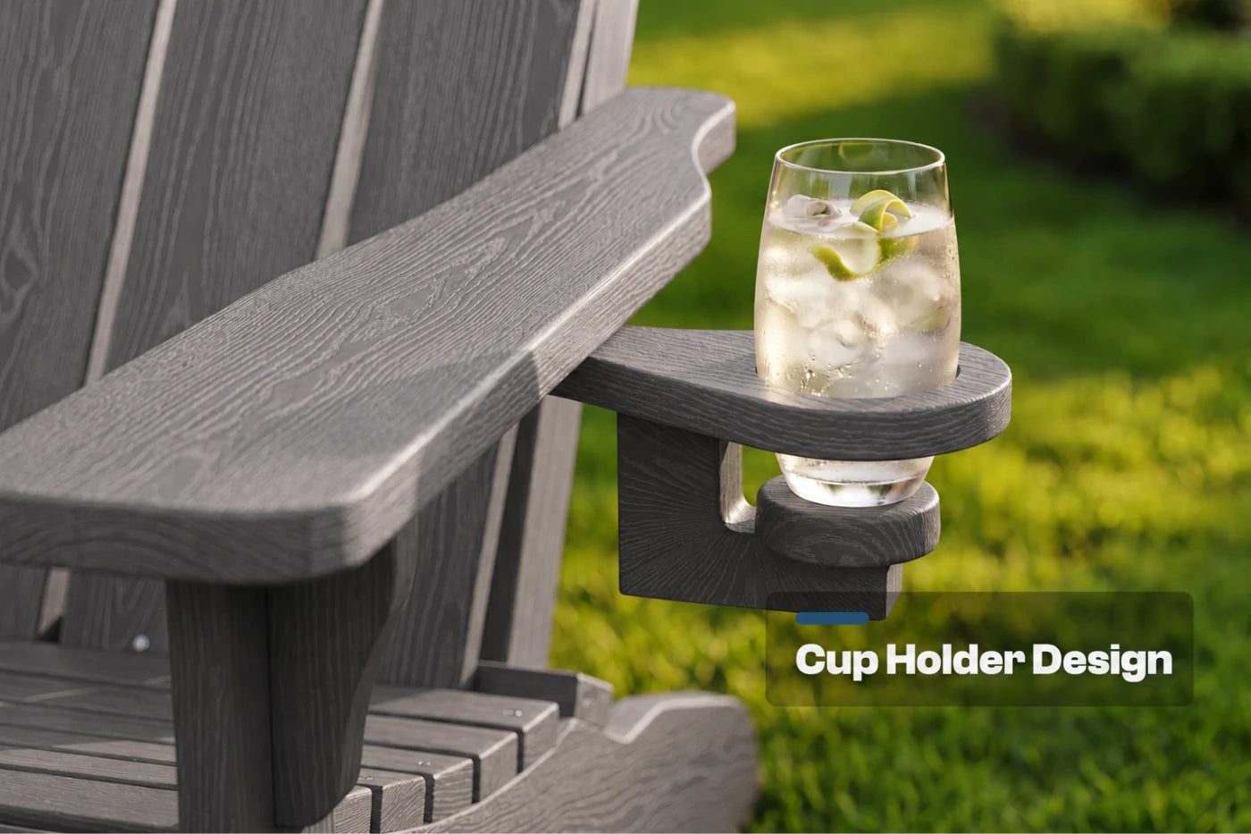 HDPE Reclining Adirondack Chair with Footrest