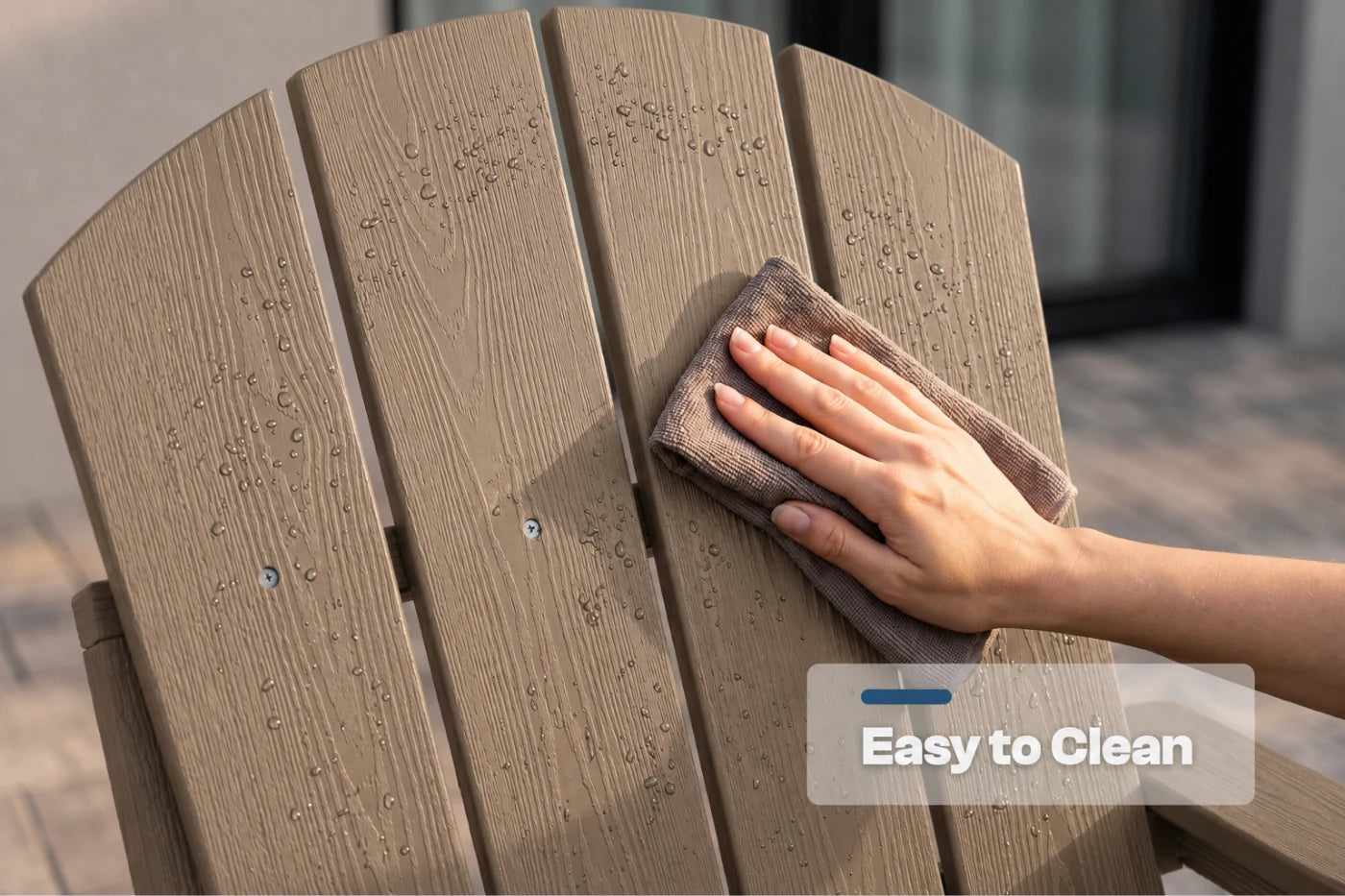 HDPE Reclining Adirondack Chair with Footrest