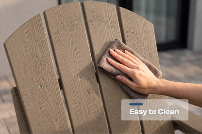 HDPE Reclining Adirondack Chair with Footrest