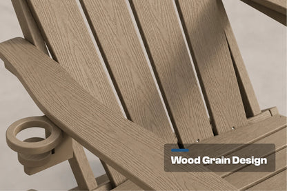 HDPE Reclining Adirondack Chair with Footrest