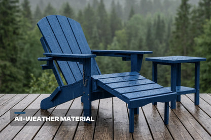 HDPE Reclining Adirondack Chair with Footrest