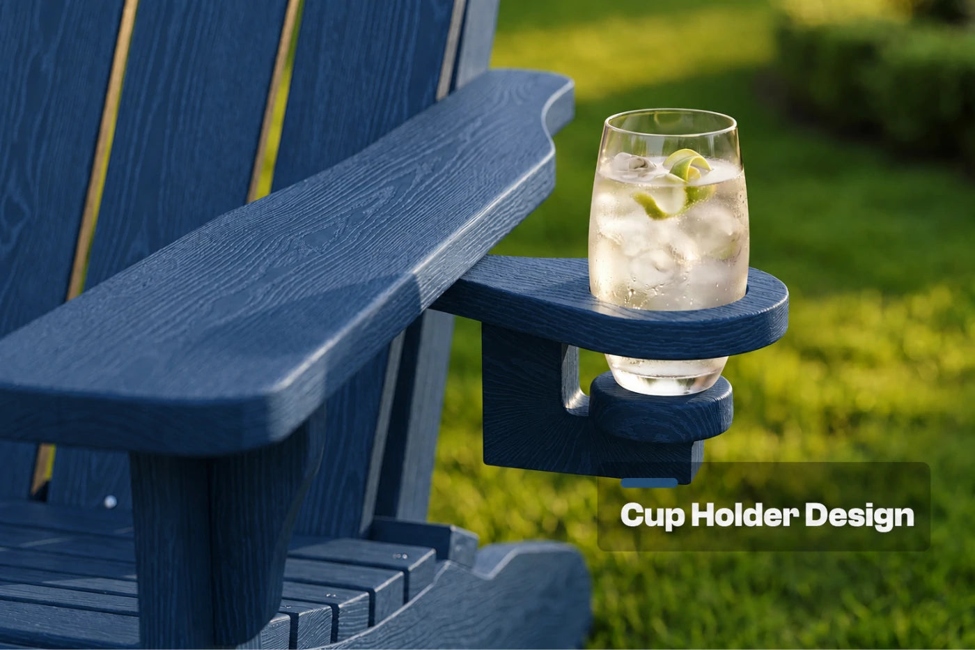 HDPE Reclining Adirondack Chair with Footrest