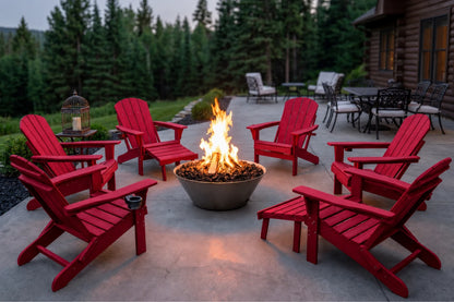 HDPE Reclining Adirondack Chair with Footrest