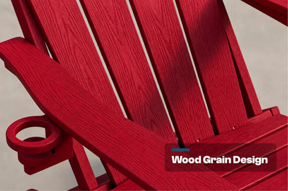 HDPE Reclining Adirondack Chair with Footrest