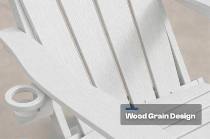HDPE Reclining Adirondack Chair with Footrest
