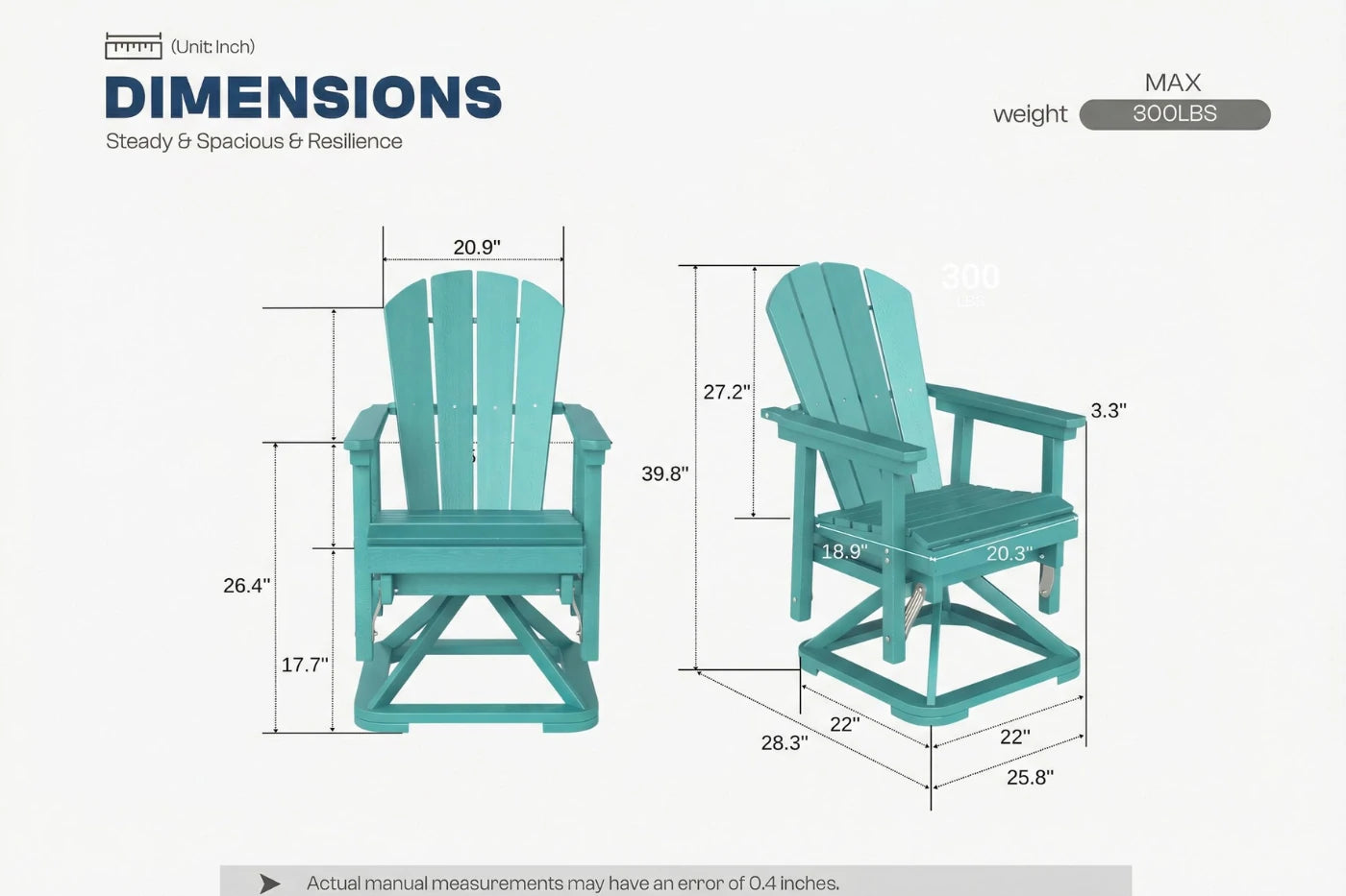 Perli™ Adirondack Swivel Glider Chair