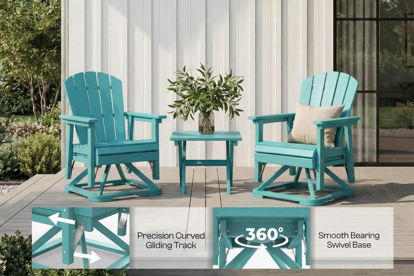 Perli™ Adirondack Swivel Glider Chair