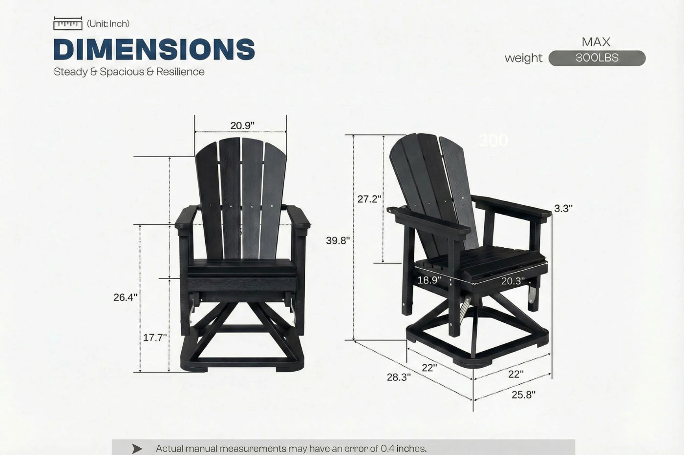 Perli™ Adirondack Swivel Glider Chair