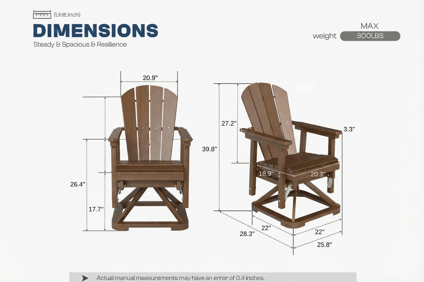 Perli™ Adirondack Swivel Glider Chair