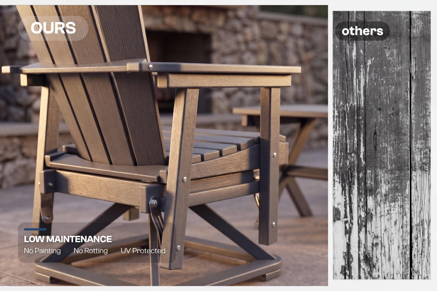 Perli™ Adirondack Swivel Glider Chair