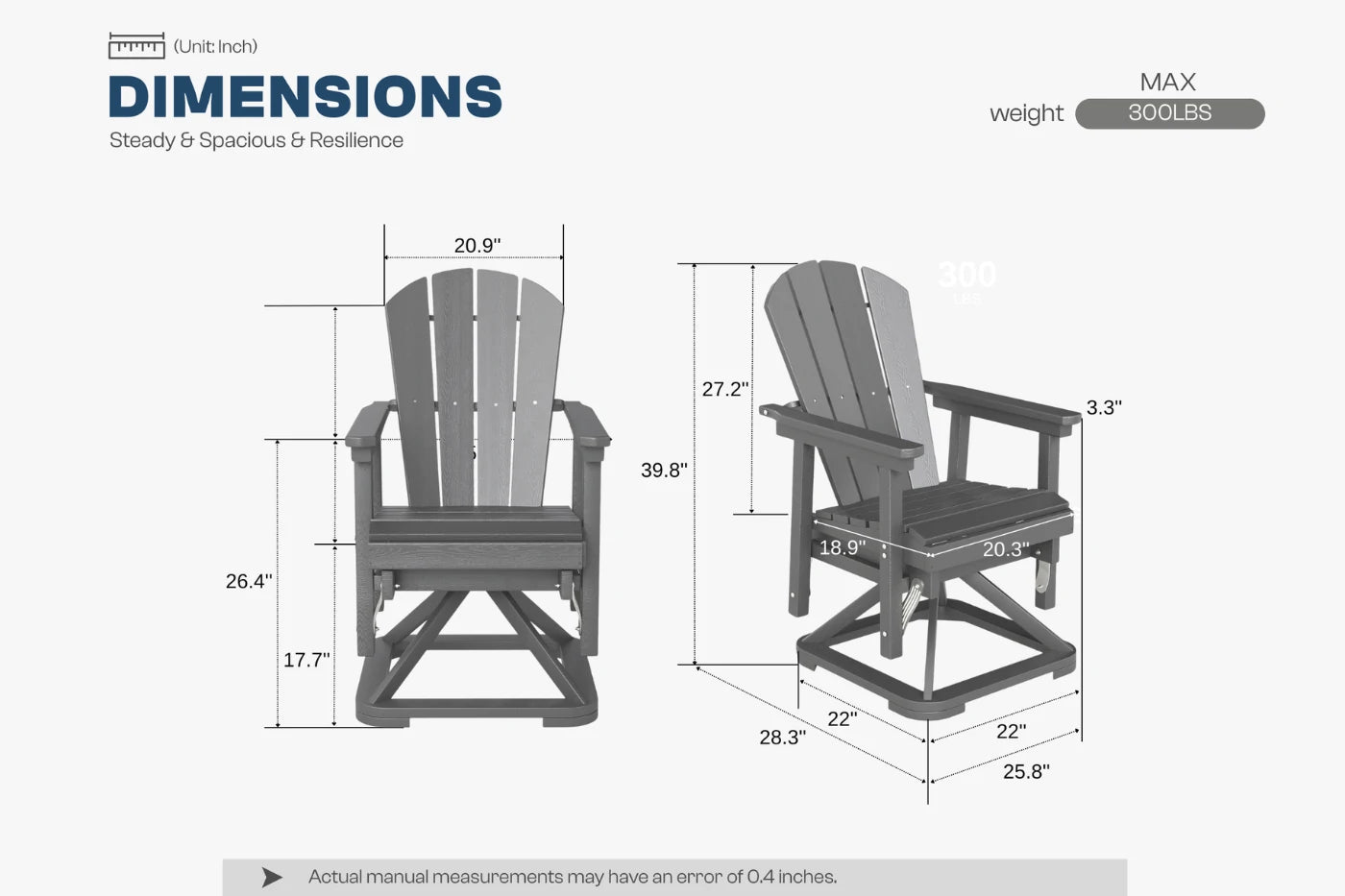 Perli™ Adirondack Swivel Glider Chair