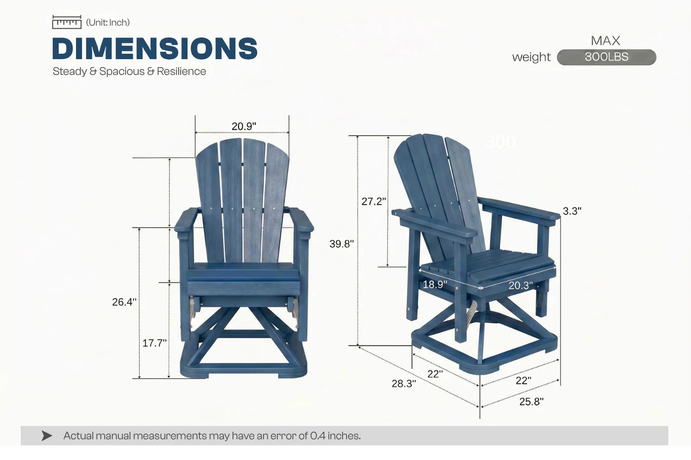 Perli™ Adirondack Swivel Glider Chair
