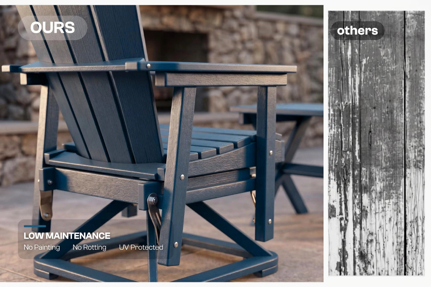 Perli™ Adirondack Swivel Glider Chair