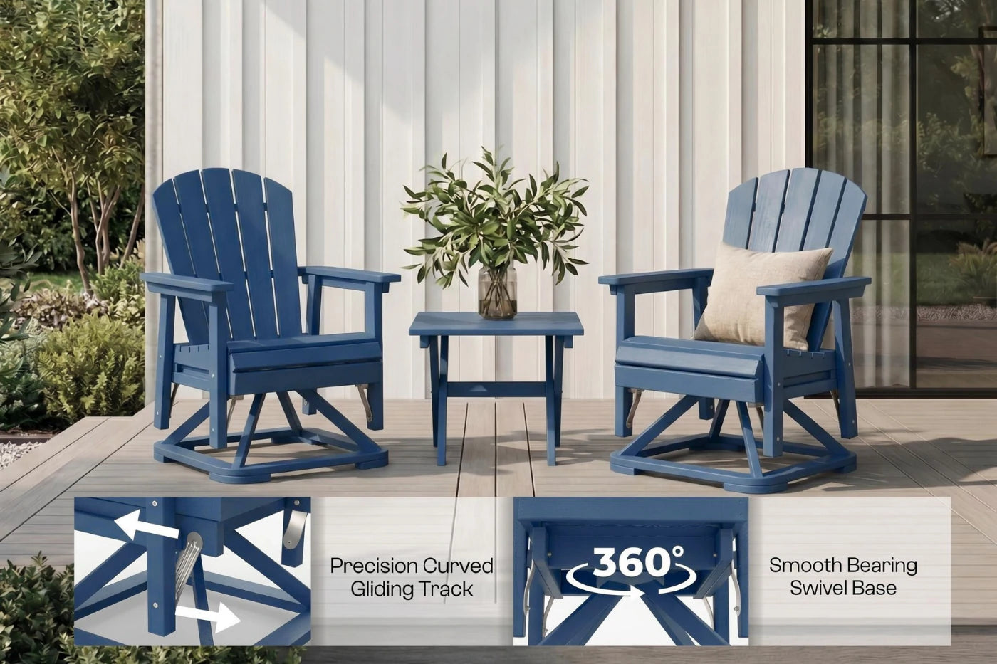 Perli™ Adirondack Swivel Glider Chair