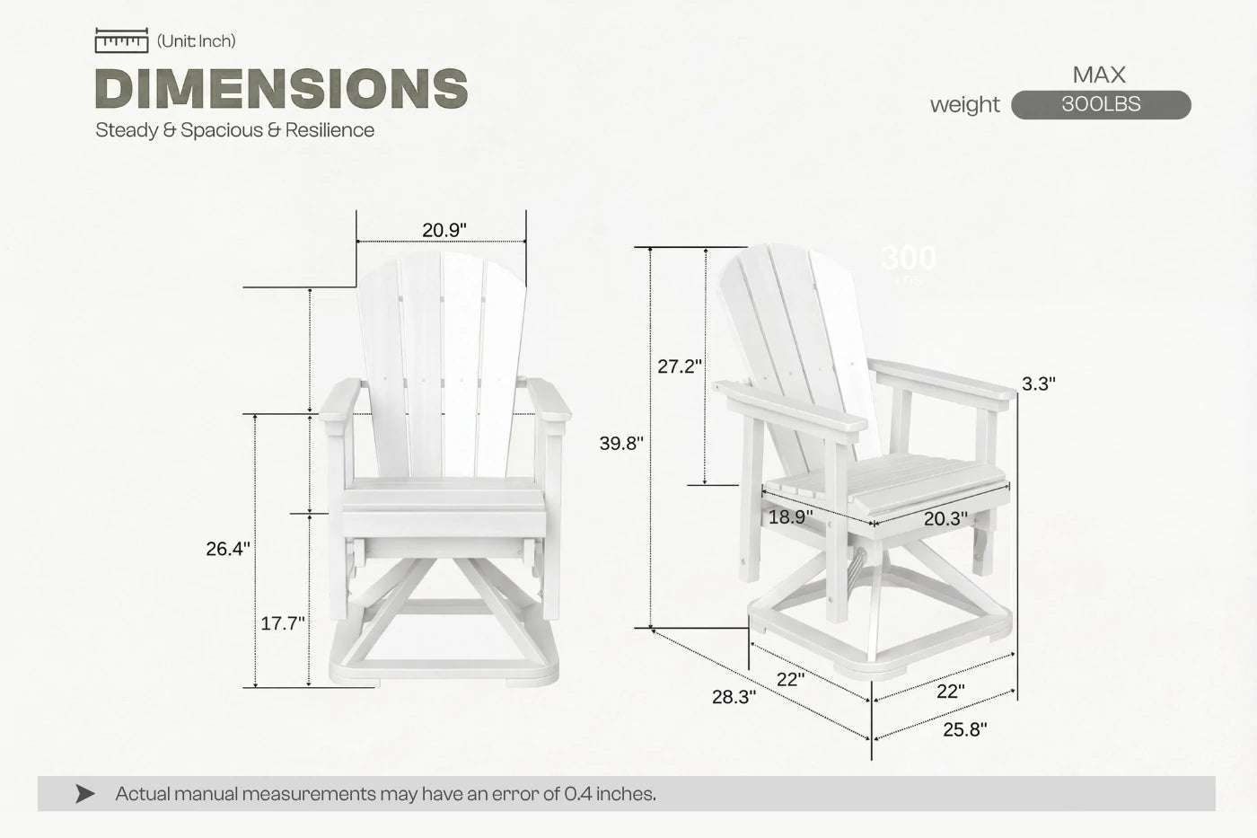 Perli™ Adirondack Swivel Glider Chair