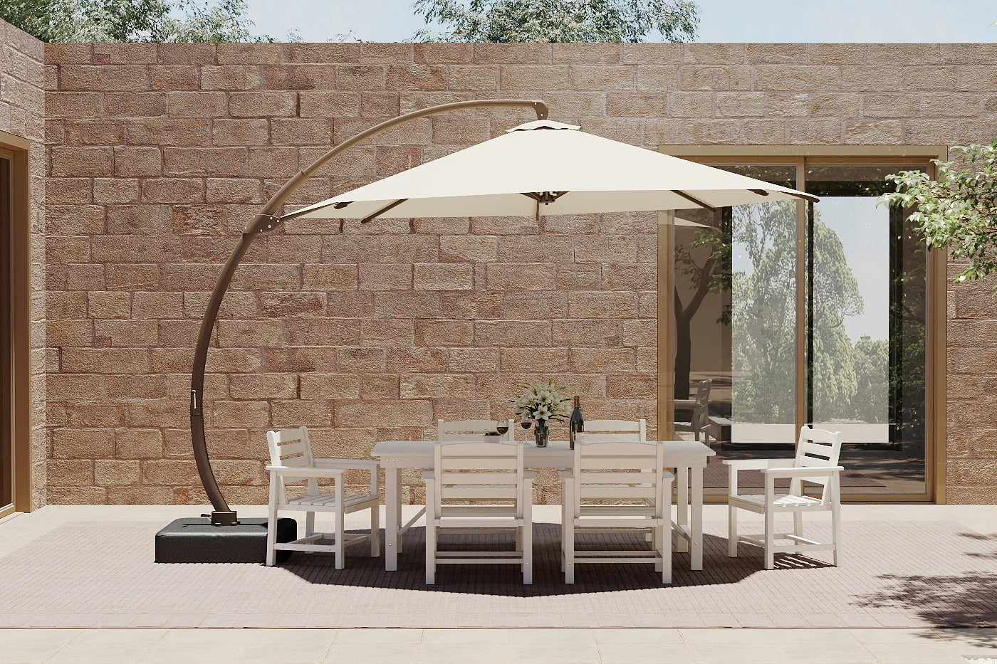 Cantilever Umbrella with Base