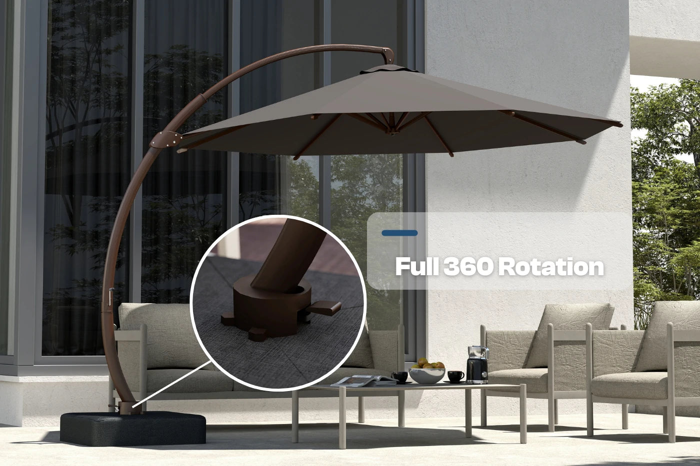Cantilever Umbrella with Base