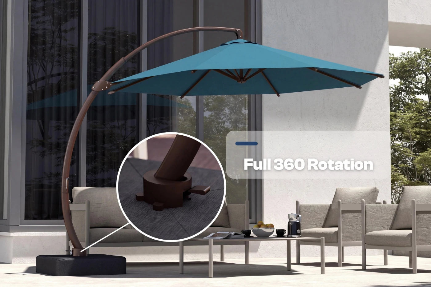 Cantilever Umbrella with Base