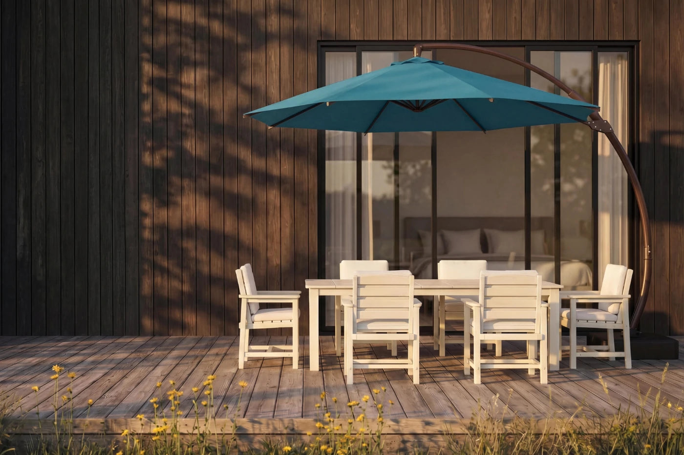 Cantilever Umbrella with Base