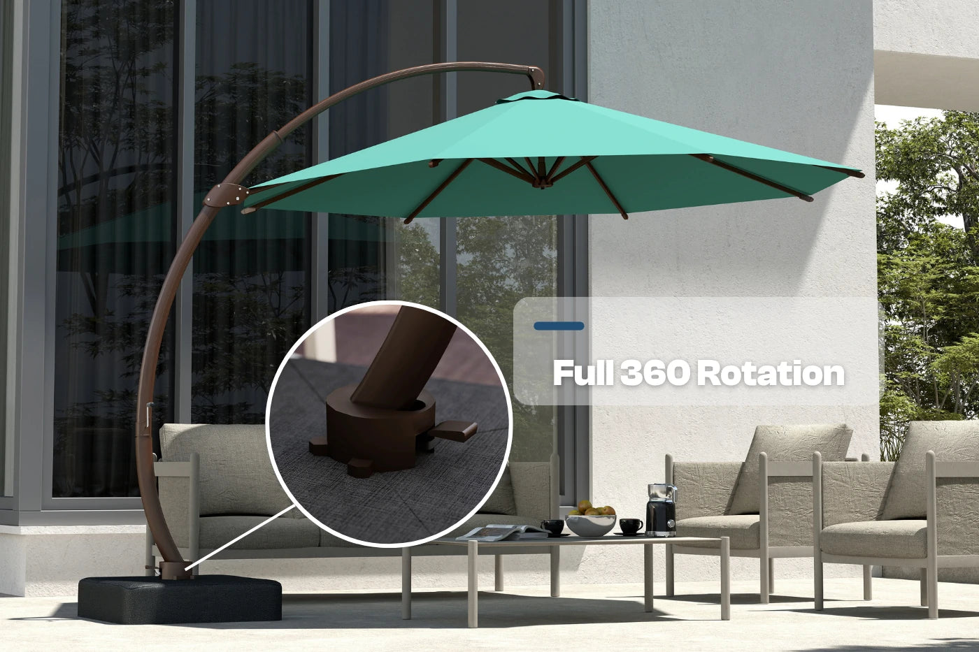 Cantilever Umbrella with Base