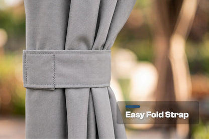 Luxor™ Hardtop Gazebo with Netting and Curtains