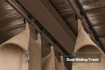 Luxor™ Hardtop Gazebo with Netting and Curtains