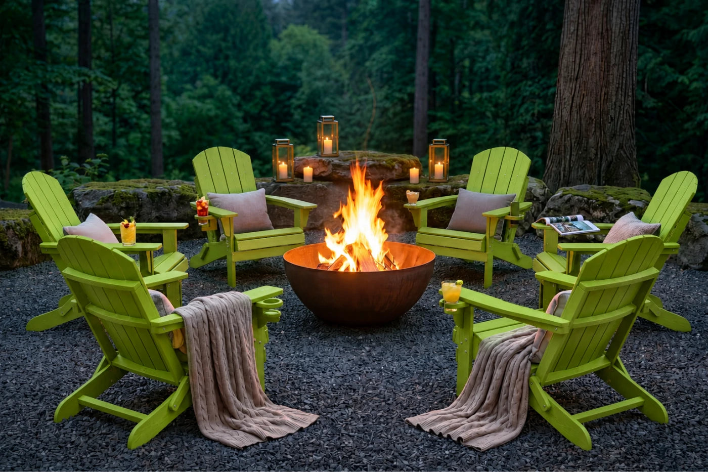 HDPE Reclining Adirondack Chair