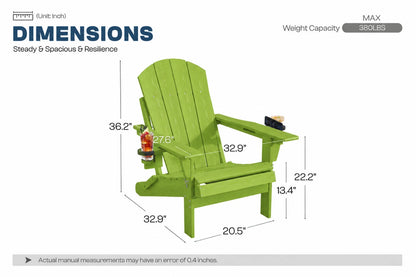 HDPE Reclining Adirondack Chair